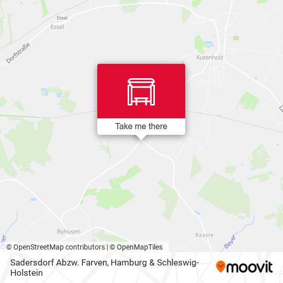 Sadersdorf Abzw. Farven map