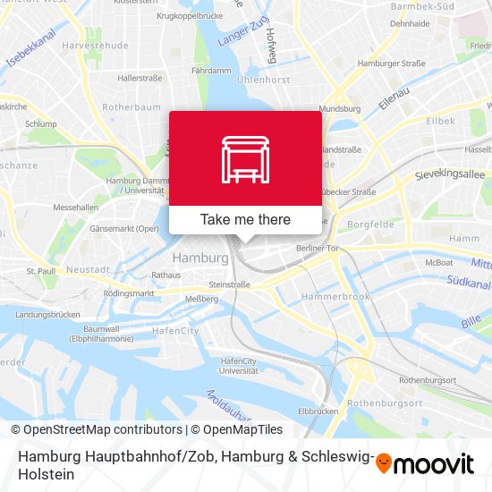 Hamburg Hauptbahnhof/Zob map