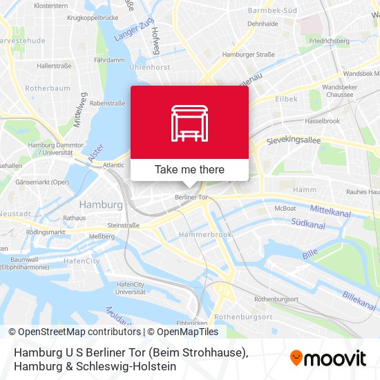 Hamburg U S Berliner Tor (Beim Strohhause) map