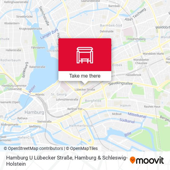 Hamburg U Lübecker Straße map