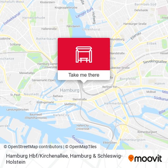 Карта Hamburg Hbf/Kirchenallee