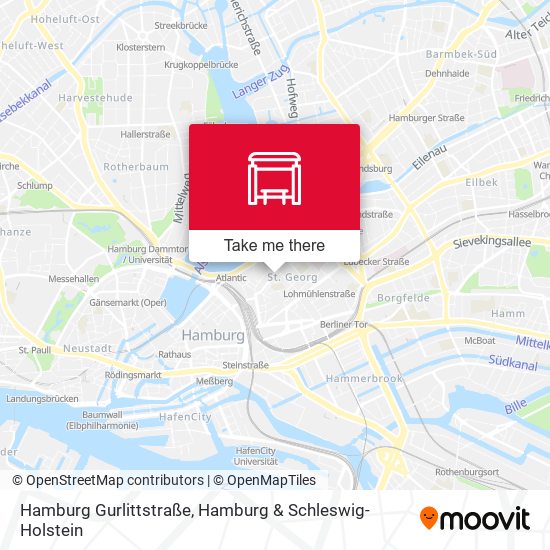 Hamburg Gurlittstraße map