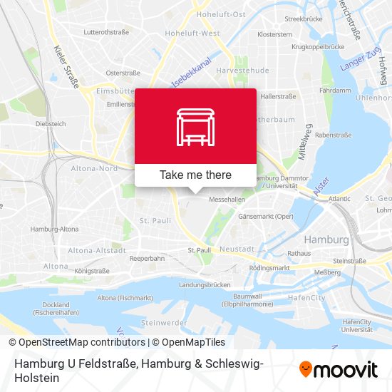 Hamburg U Feldstraße map