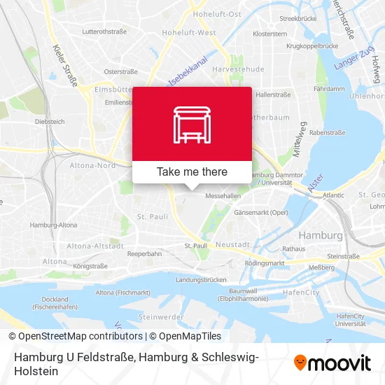 Карта Hamburg U Feldstraße
