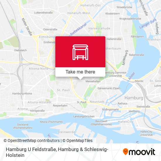 Hamburg U Feldstraße map