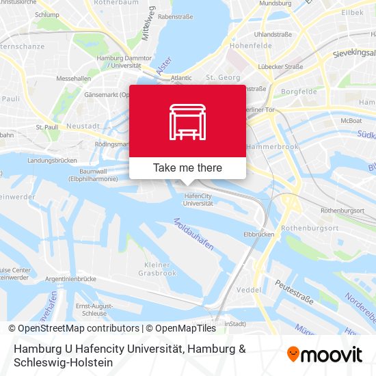 Hamburg U Hafencity Universität map
