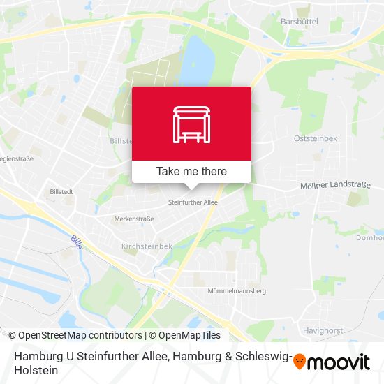 Hamburg U Steinfurther Allee map