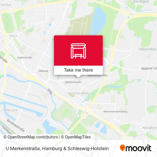 Карта U Merkenstraße