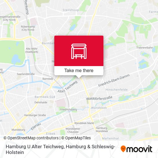 Hamburg U Alter Teichweg map