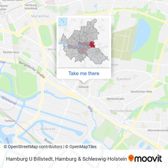 Hamburg U Billstedt map