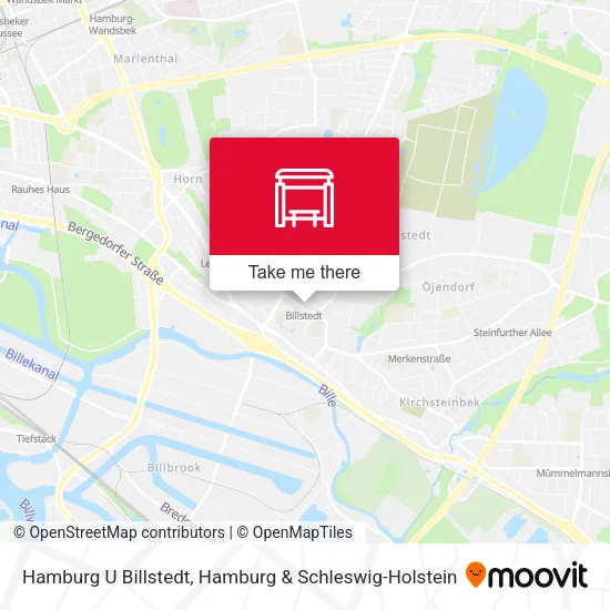 Карта Hamburg U Billstedt