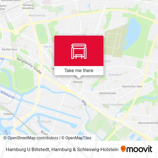 Карта Hamburg U Billstedt