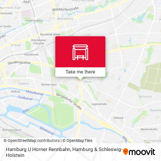 Карта Hamburg U Horner Rennbahn