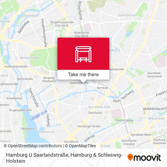 Hamburg U Saarlandstraße map
