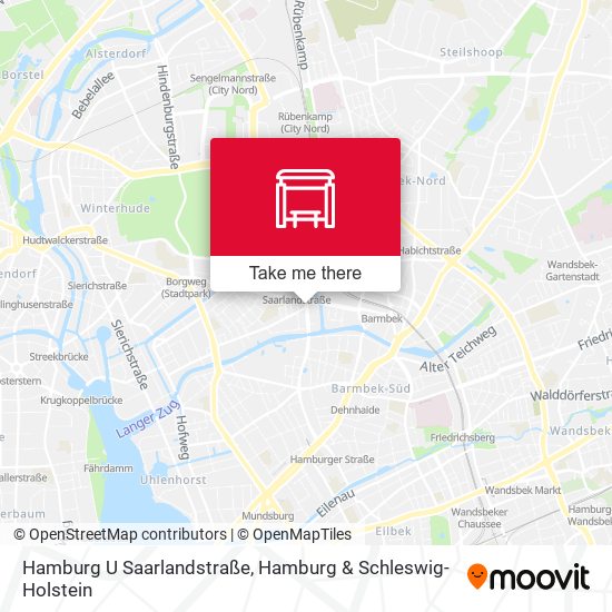 Hamburg U Saarlandstraße map