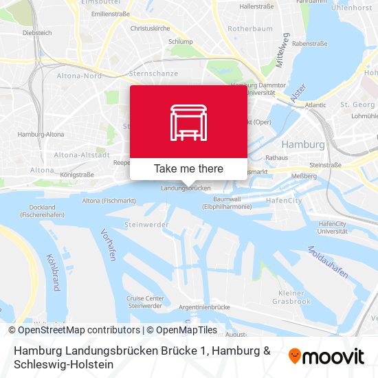 Hamburg Landungsbrücken Brücke 1 map