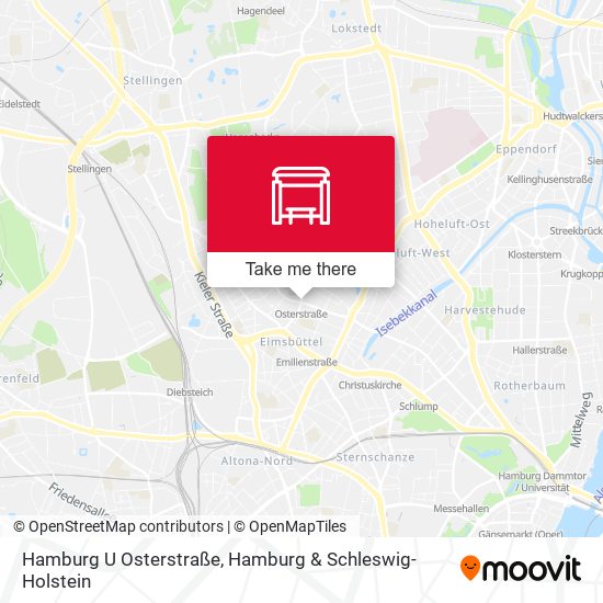 Hamburg U Osterstraße map