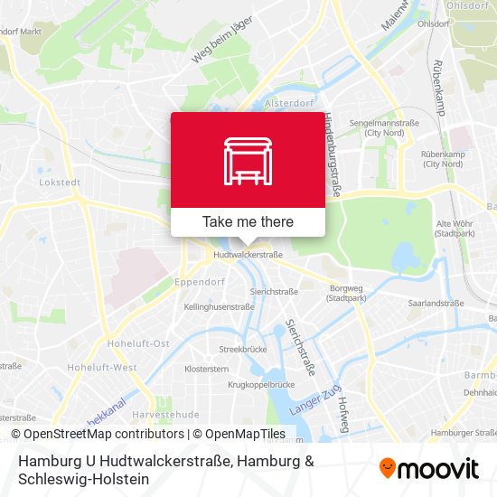 Hamburg U Hudtwalckerstraße map