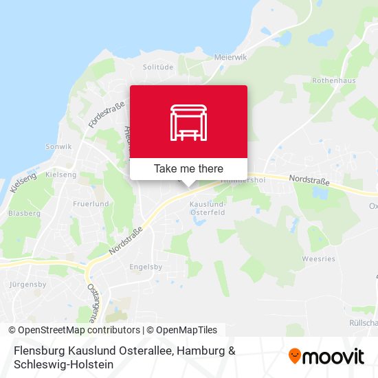 Flensburg Kauslund Osterallee map