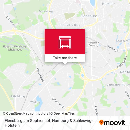 Flensburg am Sophienhof map