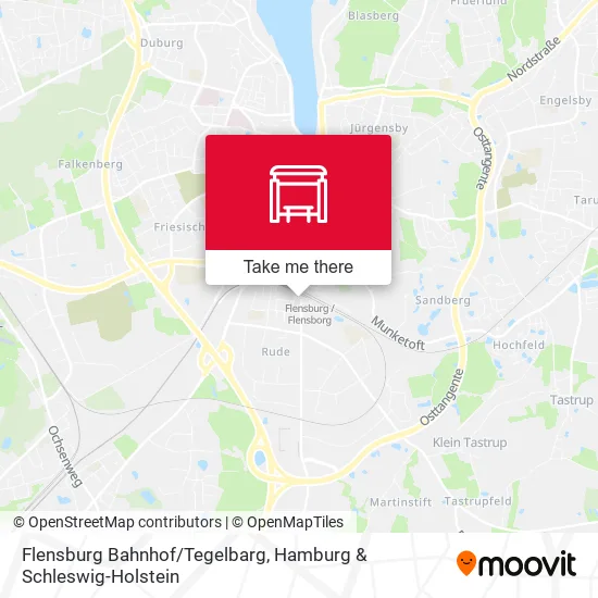 Карта Flensburg Bahnhof/Tegelbarg