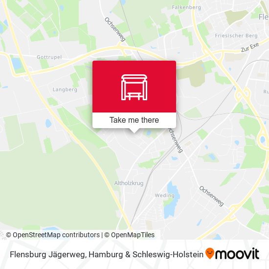 Flensburg Jägerweg map