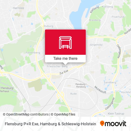 Flensburg P+R Exe map