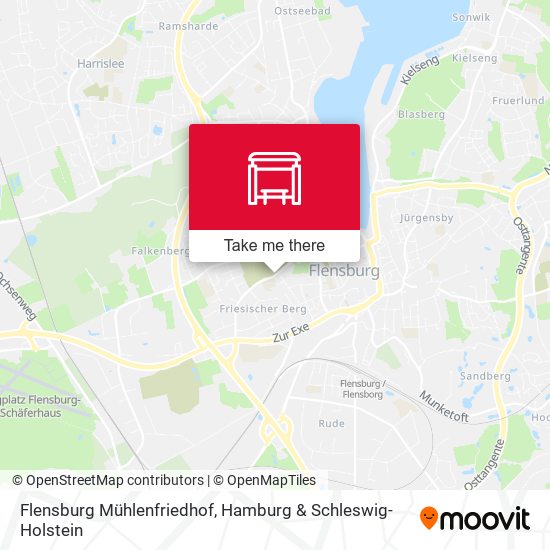 Flensburg Mühlenfriedhof map