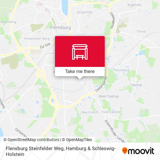 Flensburg Steinfelder Weg map