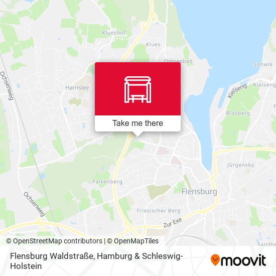 Flensburg Waldstraße map