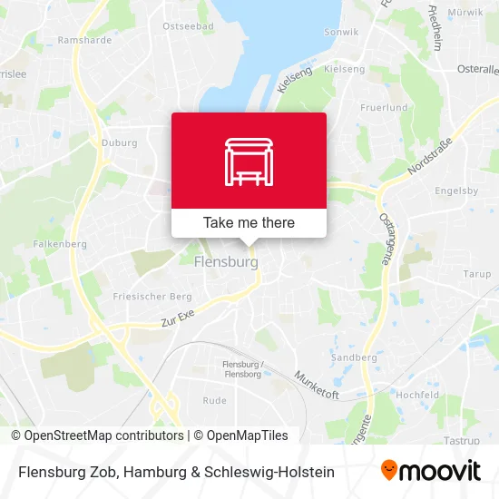 Карта Flensburg Zob