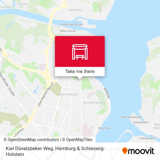 Карта Kiel Düvelsbeker Weg