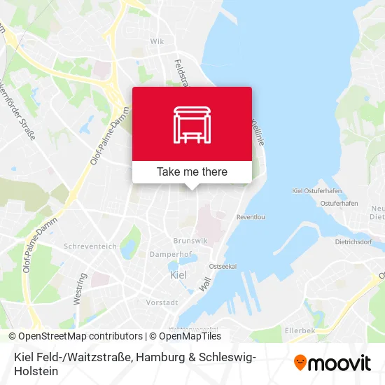 Карта Kiel Feld-/Waitzstraße