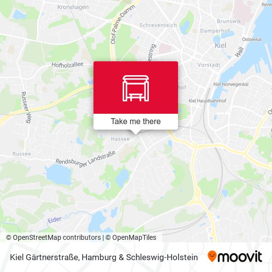 Kiel Gärtnerstraße map