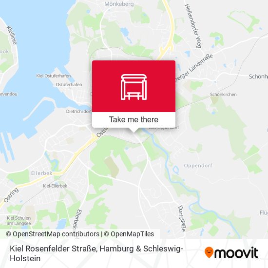 Kiel Rosenfelder Straße map