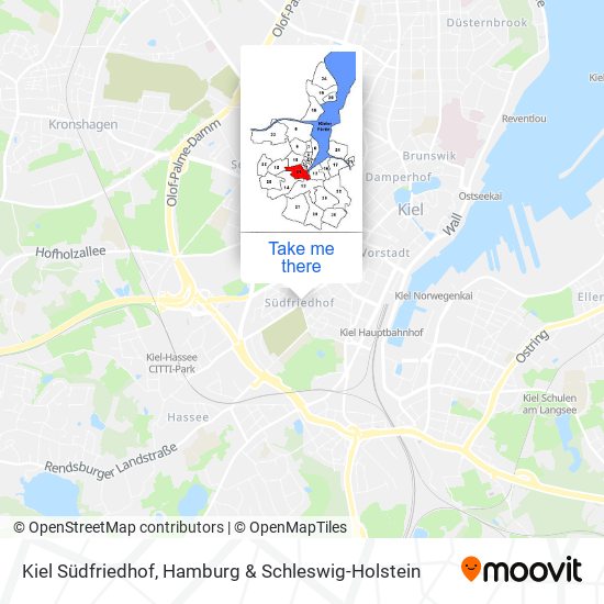 Kiel Südfriedhof map