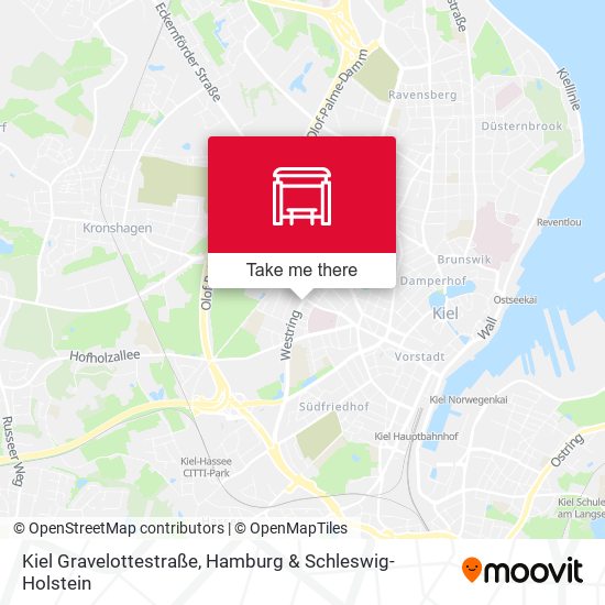 Kiel Gravelottestraße map