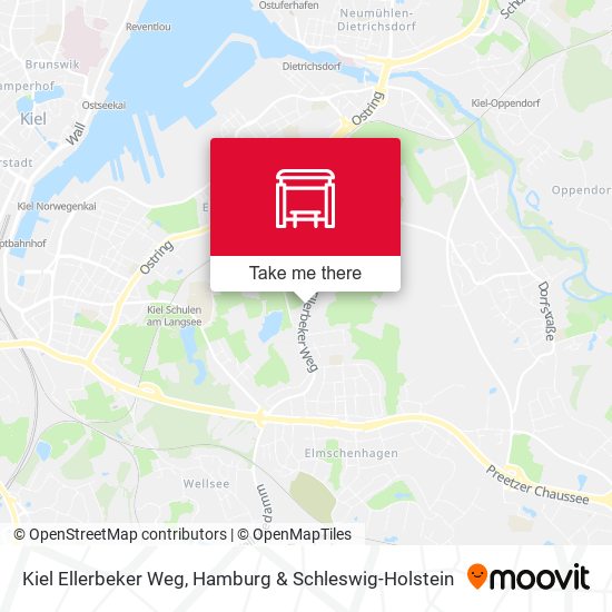 Kiel Ellerbeker Weg map