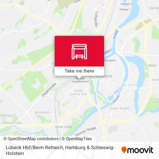 Карта Lübeck Hbf/Beim Retteich