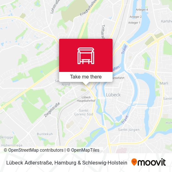 Lübeck Adlerstraße map