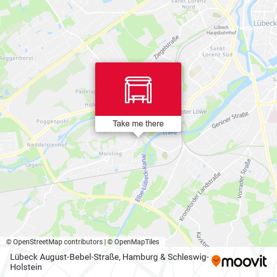 Lübeck August-Bebel-Straße map
