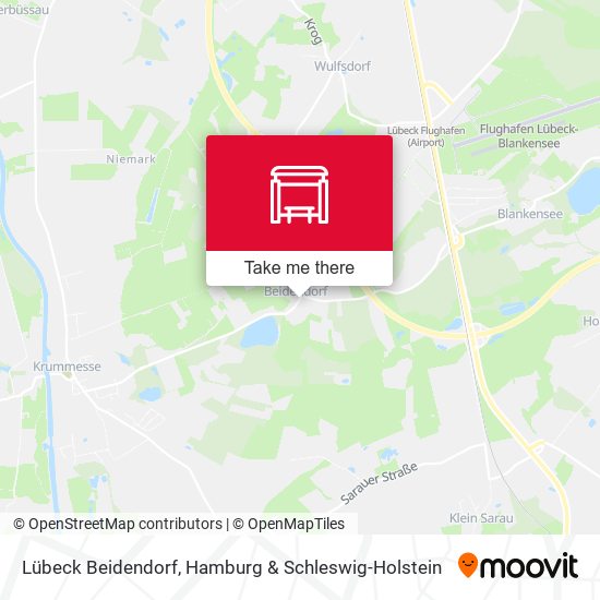 Lübeck Beidendorf map