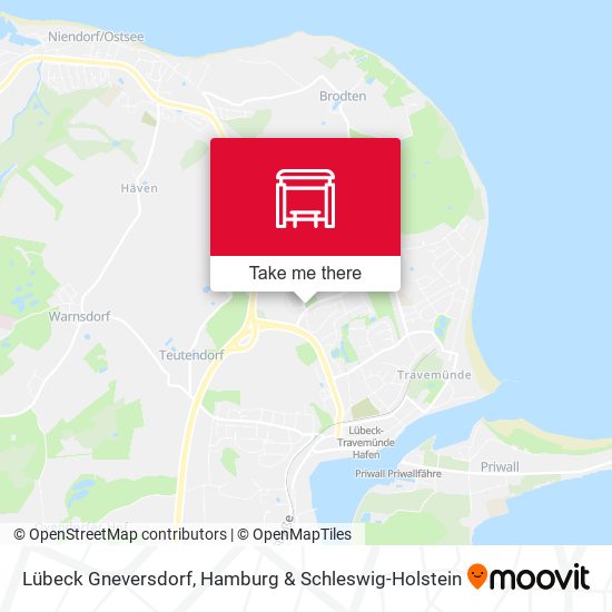 Lübeck Gneversdorf map
