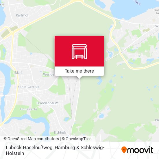 Lübeck Haselnußweg map