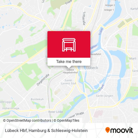 Lübeck Hbf map