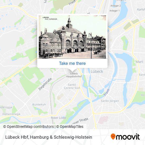 Lübeck Hbf map