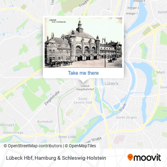 Lübeck Hbf map