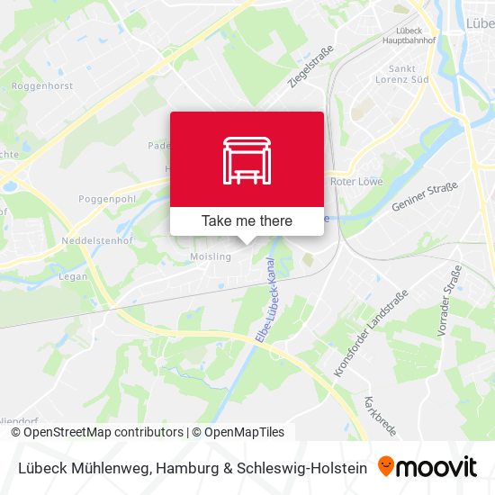 Lübeck Mühlenweg map