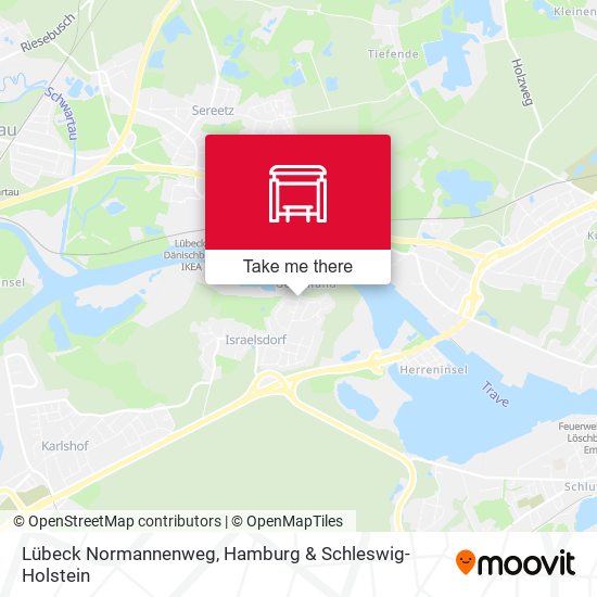 Lübeck Normannenweg map