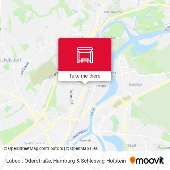 Lübeck Oderstraße map